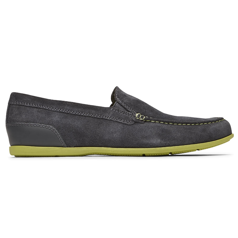 Rockport Mens Malcom Venetian - Slip-On Dark Grey - WSG591274